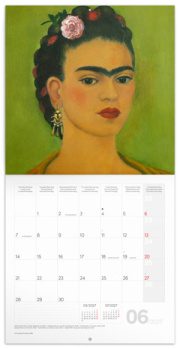 NOTIQUE Grid calendar Frida Kahlo 2027, 30 x 30 cm