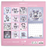 NOTIQUE Grid calendar Kuromi 2027, 30 x 30 cm