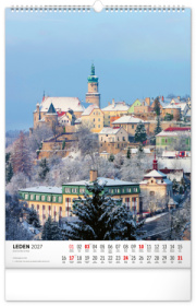 NOTIQUE Nástenný kalendár Hrady a zámky CZ 2027, 33 x 46 cm