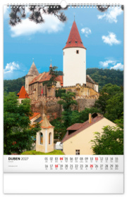 NOTIQUE Nástenný kalendár Hrady a zámky CZ 2027, 33 x 46 cm