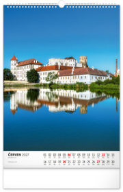 NOTIQUE Nástenný kalendár Hrady a zámky CZ 2027, 33 x 46 cm