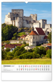 NOTIQUE Nástenný kalendár Hrady a zámky CZ 2027, 33 x 46 cm
