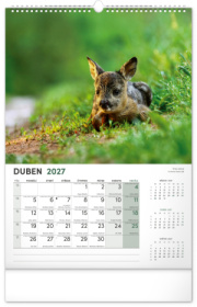 NOTIQUE Nástenný kalendár Poľovnícky CZ 2027, 33 x 46 cm