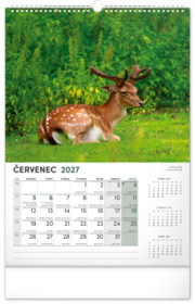 NOTIQUE Nástenný kalendár Poľovnícky CZ 2027, 33 x 46 cm