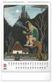 NOTIQUE Nástenný kalendár Josef Lada CZ 2027, 33 x 46 cm