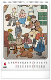 NOTIQUE Nástenný kalendár Josef Lada CZ 2027, 33 x 46 cm