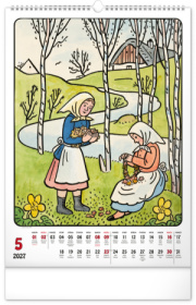 NOTIQUE Nástenný kalendár Josef Lada CZ 2027, 33 x 46 cm