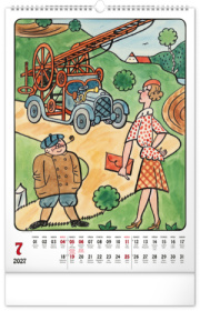 NOTIQUE Nástenný kalendár Josef Lada CZ 2027, 33 x 46 cm