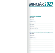 Minidiár mesačný 2027 - čierny