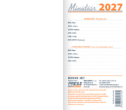 Minidiár týždenný 2027 - sivý