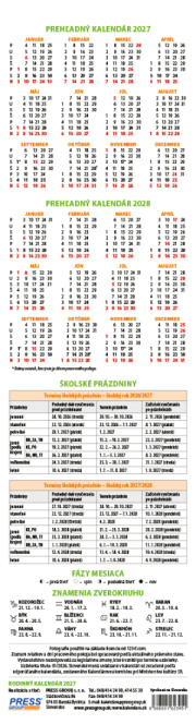 Nástenný kalendár RODINNÝ 2027