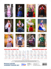 Nástenný kalendár SLOVENSKÝ FOLKLÓR 2027