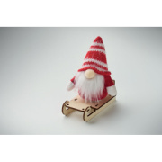 Škriatok na drevených saniach FROSTY SLEIGH