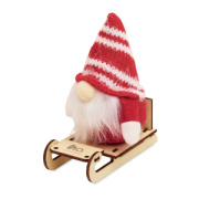 Škriatok na drevených saniach FROSTY SLEIGH