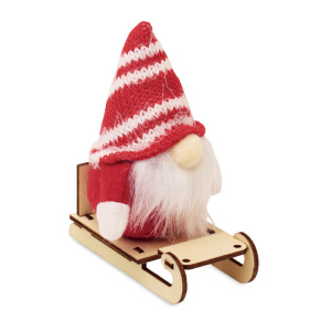 Škriatok na drevených saniach FROSTY SLEIGH