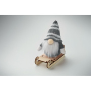 Škriatok na drevených saniach FROSTY SLEIGH
