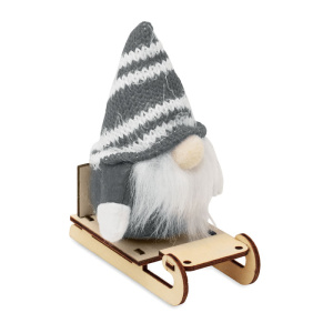 Škriatok na drevených saniach FROSTY SLEIGH