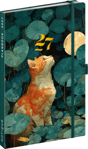 NOTIQUE Planbook planner/notebook Cat 2027, 13 x 21 cm