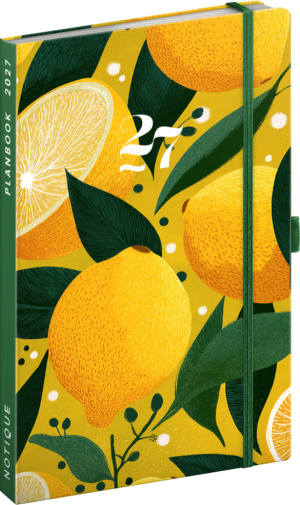 NOTIQUE Planbook planner/notebook Lemons 2027, 13 x 21 cm
