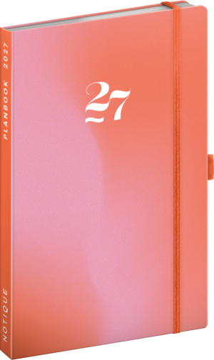 NOTIQUE Planbook diár/notes Korál 2027, 13 x 21 cm