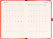 NOTIQUE Planbook planner/notebook Coral 2027, 13 x 21 cm