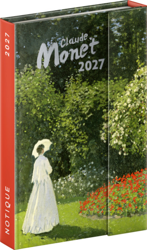 NOTIQUE Týždenný magnetický diár Claude Monet 2027, 11 x 16 cm