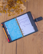 NOTIQUE Refill – Týždenný krúžkový diár s vymeniteľnými listami 2027, čierny, 12,5 x 19 cm