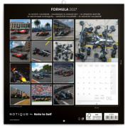 NOTIQUE Poznámkový kalendár Formula – Jiří Křenek 2027, 30 x 30 cm