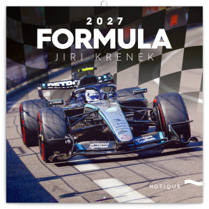 NOTIQUE Poznámkový kalendár Formula – Jiří Křenek 2027, 30 x 30 cm