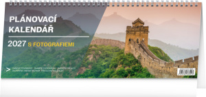 NOTIQUE Stolový kalendár Plánovací s fotografiami CZ 2027, 33 x 12,5 cm