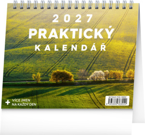 NOTIQUE Stolový kalendár Praktický kalendár s citátmi CZ 2027, 16,5 x 13 cm
