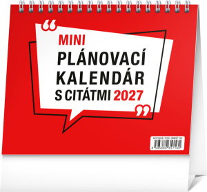 NOTIQUE Stolový kalendár Plánovací s citátmi 2027, 16,5 x 13 cm