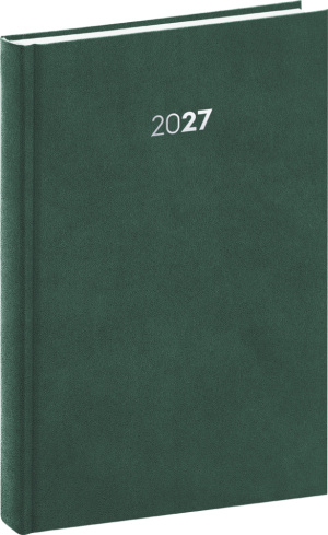NOTIQUE Denný diár Balakon 2027, zelený, 15 x 21 cm