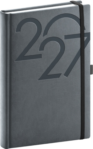 NOTIQUE Denný diár Ajax 2027, čierny, 15 x 21 cm
