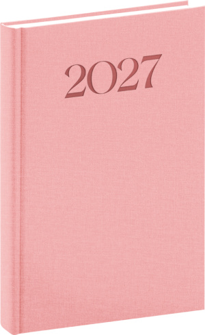 NOTIQUE Denný diár Biella 2027, ružový, 15 x 21 cm
