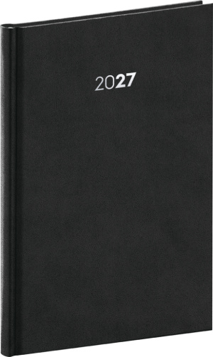 NOTIQUE Týždenný diár Balakon 2027, čierny, 15 x 21 cm