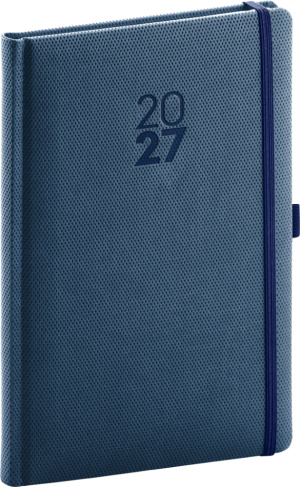 NOTIQUE Týždenný diár Diamante 2027, modrý, 15 x 21 cm
