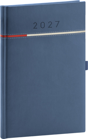 NOTIQUE Týždenný diár Tomy 2027, modro-červený, 15 x 21 cm