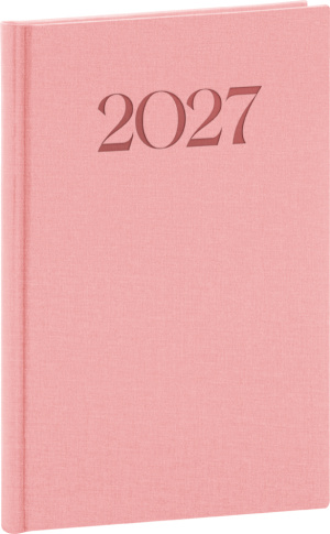 NOTIQUE Týždenný diár Biella 2027, ružový, 15 x 21 cm