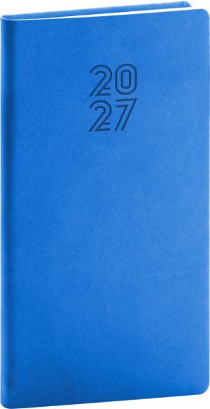 NOTIQUE Vreckový diár Aprint 2027, modrý, 9 x 15,5 cm