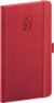 NOTIQUE Vreckový diár Diamante 2027, červený, 9 x 15,5 cm, farba - červená