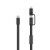 Arc RCS 60W 120 cm 2 v 1 rýchlonabíjací kábel - XD Xclusive, farba - čierna