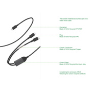 Terra 100W RCS kábel s duálnym USB-C výstupom - XD Xclusive