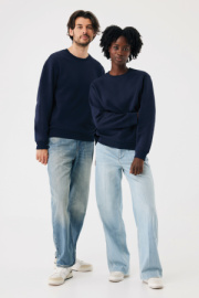 IQONIQ Toria Unisex mikina s okrúhl. výstrihom z rec. bavlny - Iqoniq