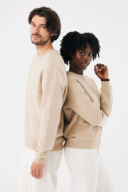 IQONIQ Toria Unisex mikina s okrúhl. výstrihom z rec. bavlny - Iqoniq
