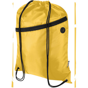 Šnúrový batoh Oriole z RPET materiálu s predným vreckom na zips, objem 5 l
