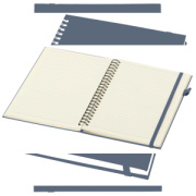 Zápisník Liss A5 s tvrdou väzbou a špirálou z recyklovaného plastu - JournalBooks