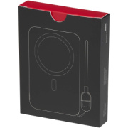 Magnetická powerbanka SMART s kapacitou 5000 mAh z recyklovaného plastu s pútkom