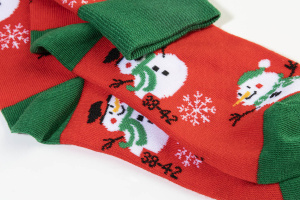 Julsokka vianočné ponožky, snehuliak