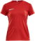 Dámske športové tričko s véčkovým výstrihom - Craft Teamwear, farba - bright red, veľkosť - M